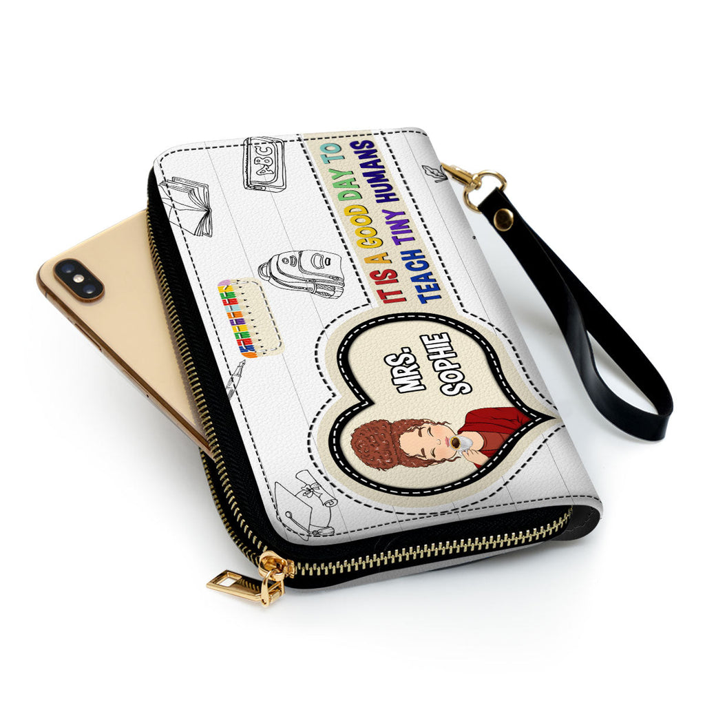 Teaching Tiny Humans Is Rewarding - Personalized Leather Wallet