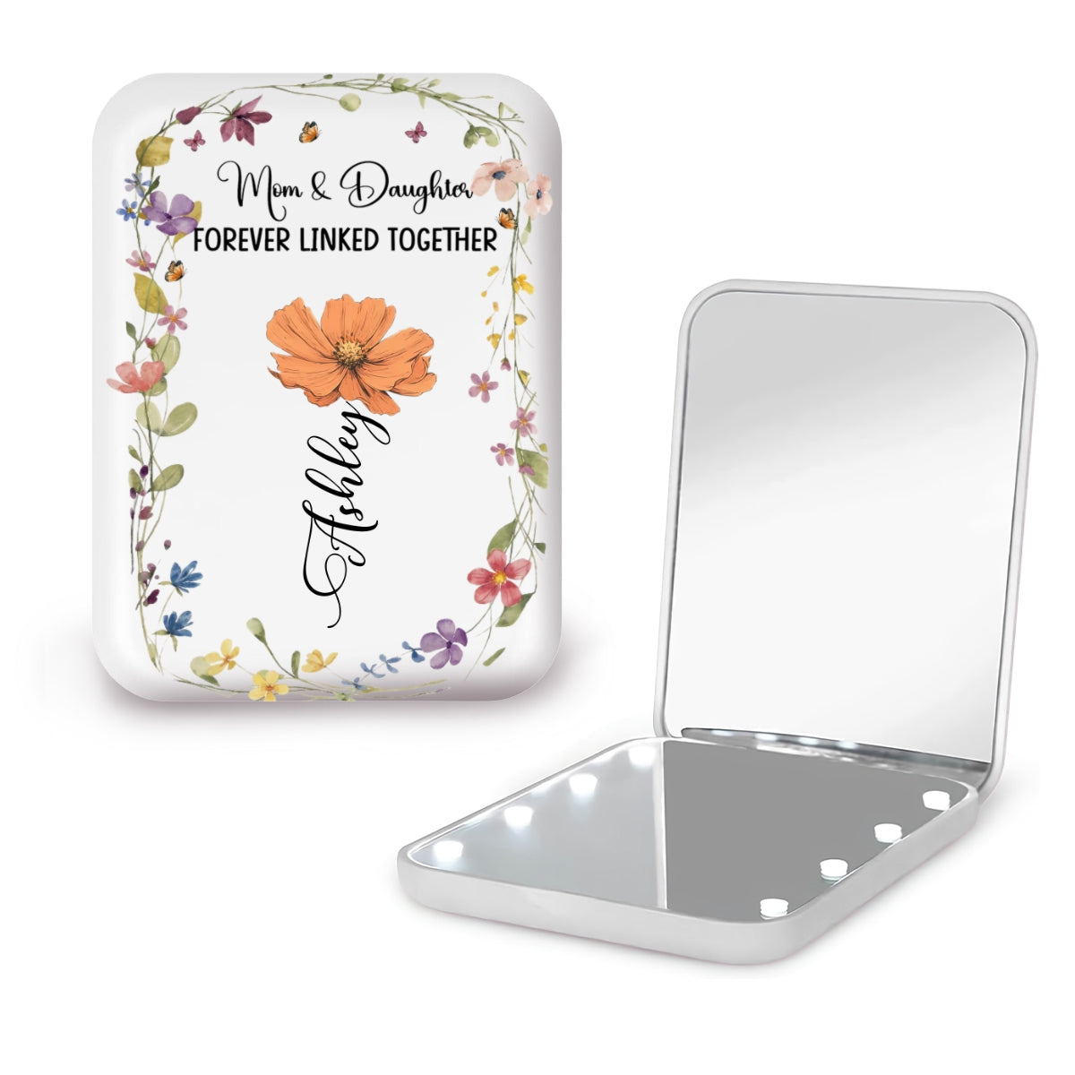 Forever Linked Together - Personalized LED Pocket Mirror
