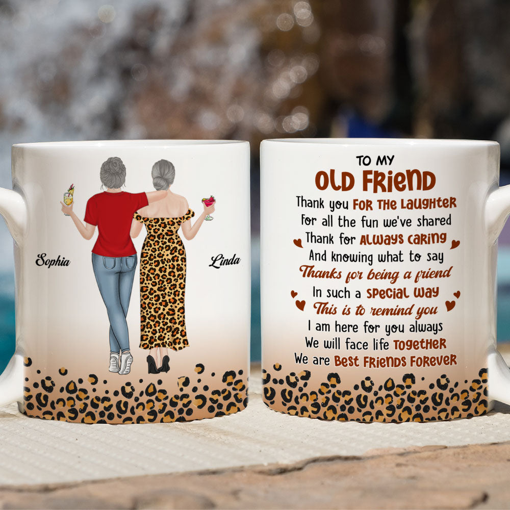 Custom Best Friend, Christmas & Birthday Friendship Keepsake Gift • To My Old Friend - Personalized Coffee Mug