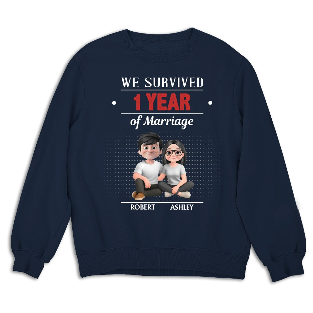 Custom Christmas Anniversary Keepsake Gifts For Husband • We Survived - Personalized Shirt