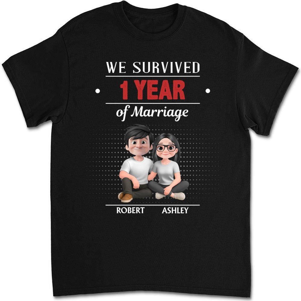 Custom Christmas Anniversary Keepsake Gifts For Husband • We Survived - Personalized Shirt