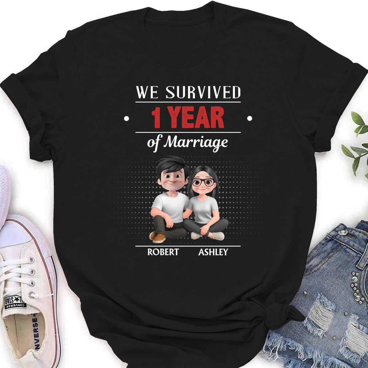 Custom Christmas Anniversary Keepsake Gifts For Husband • We Survived - Personalized Shirt