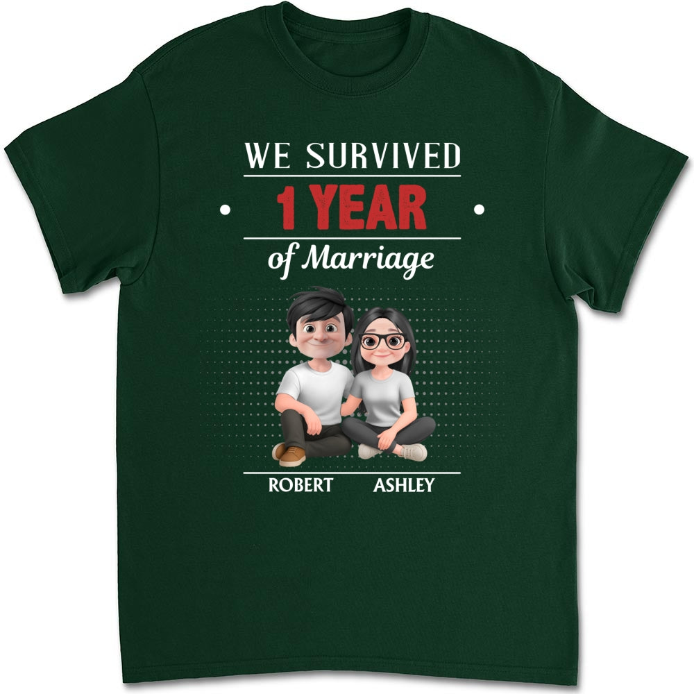Custom Christmas Anniversary Keepsake Gifts For Husband • We Survived - Personalized Shirt