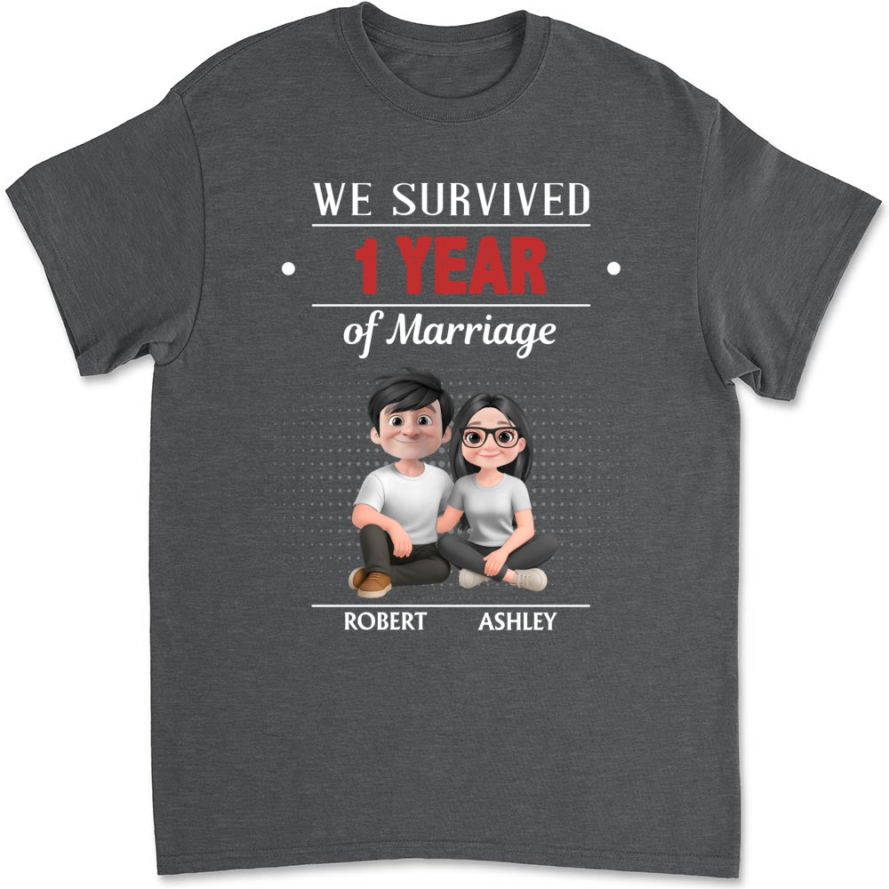 Custom Christmas Anniversary Keepsake Gifts For Husband • We Survived - Personalized Shirt