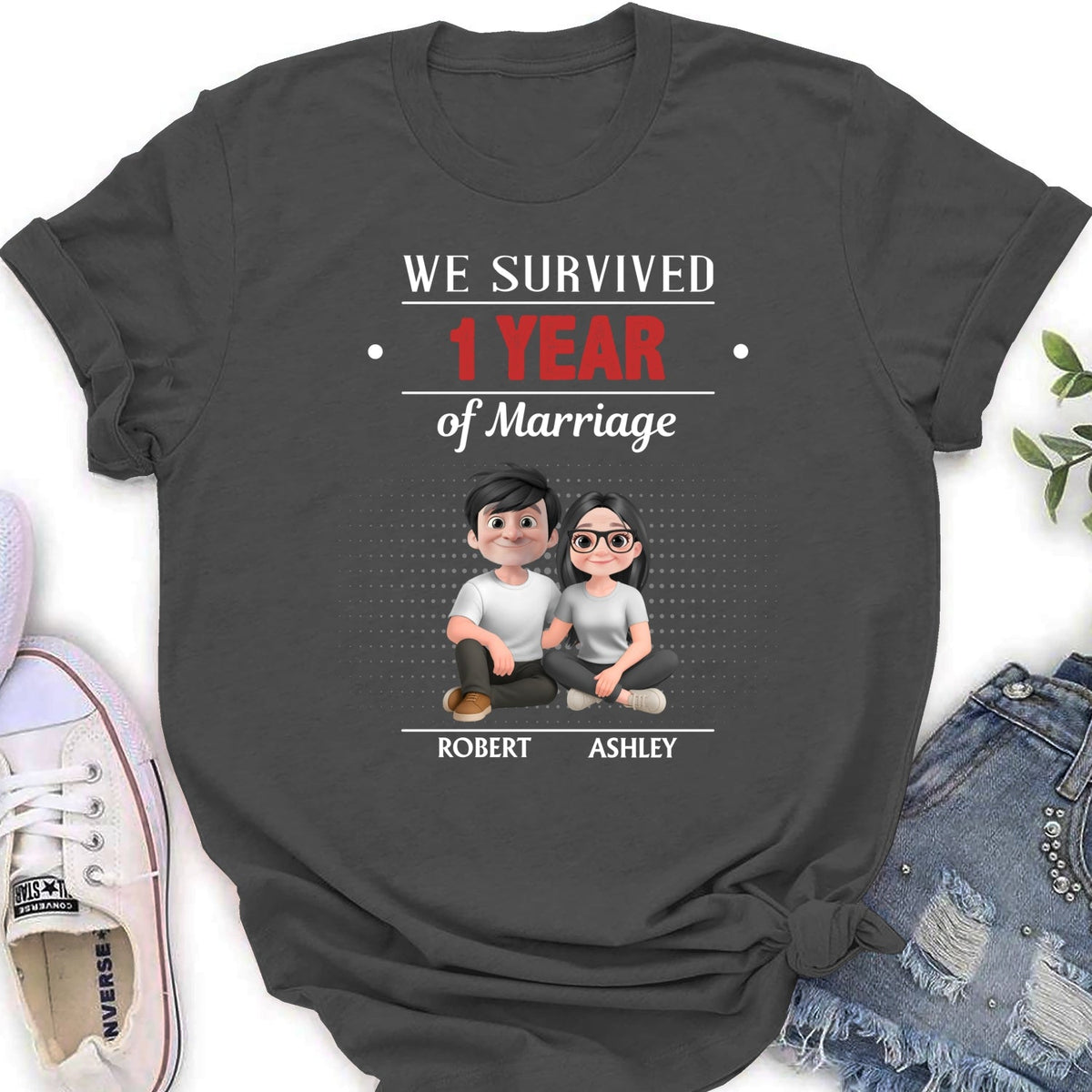 Custom Christmas Anniversary Keepsake Gifts For Husband • We Survived - Personalized Shirt