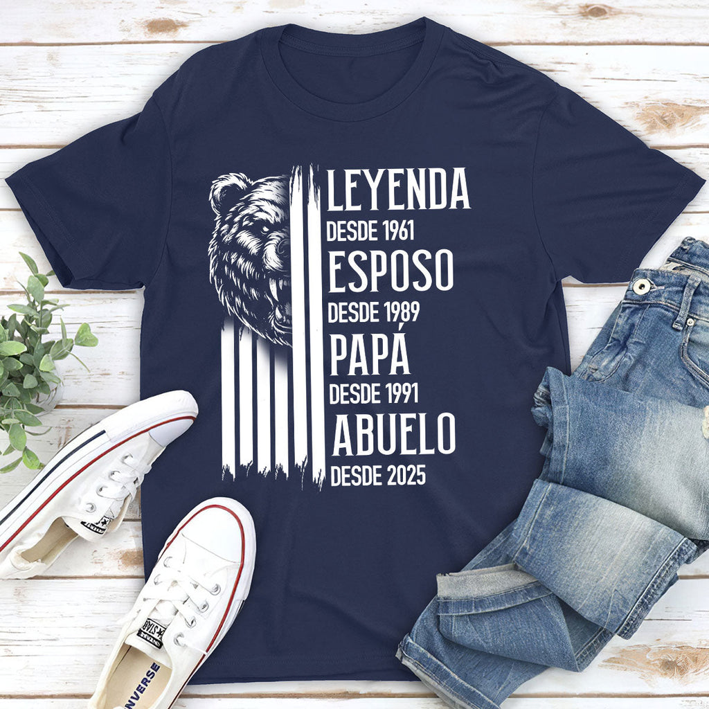 Custom Christmas & Birthday Gift for Dad, Grandpa • El Verdadero Rey – Camiseta Personalizada