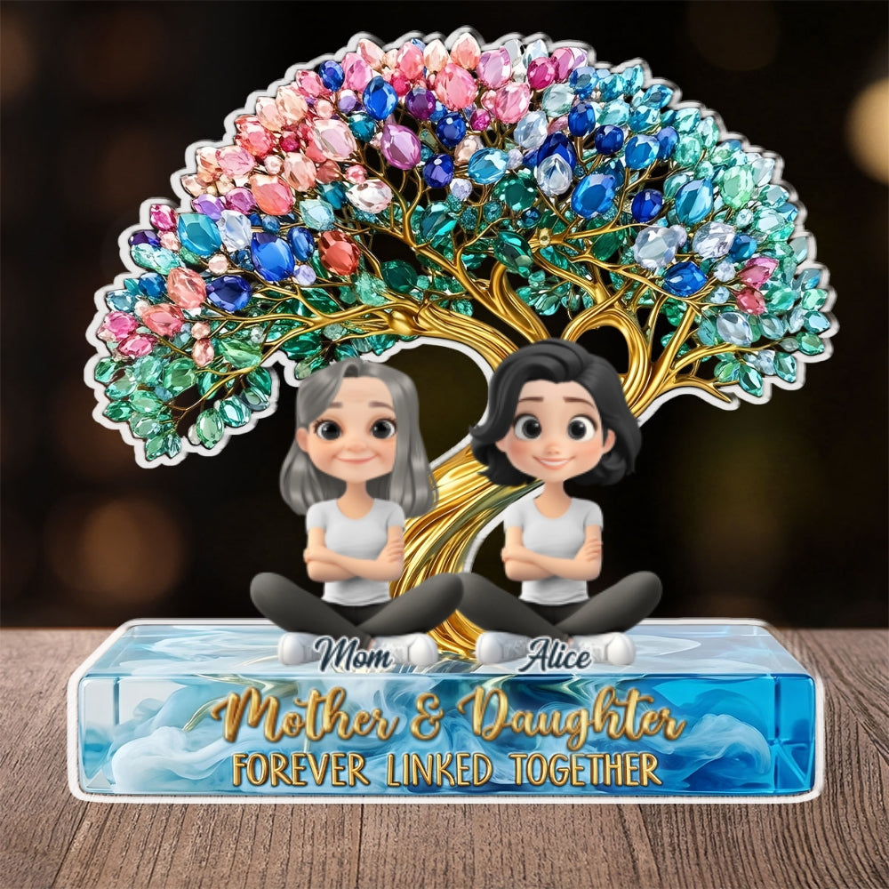 Custom Mother's Day Decor, Gift for Mom & Grandma • Linked Together - Personalized Acrylic Plaque