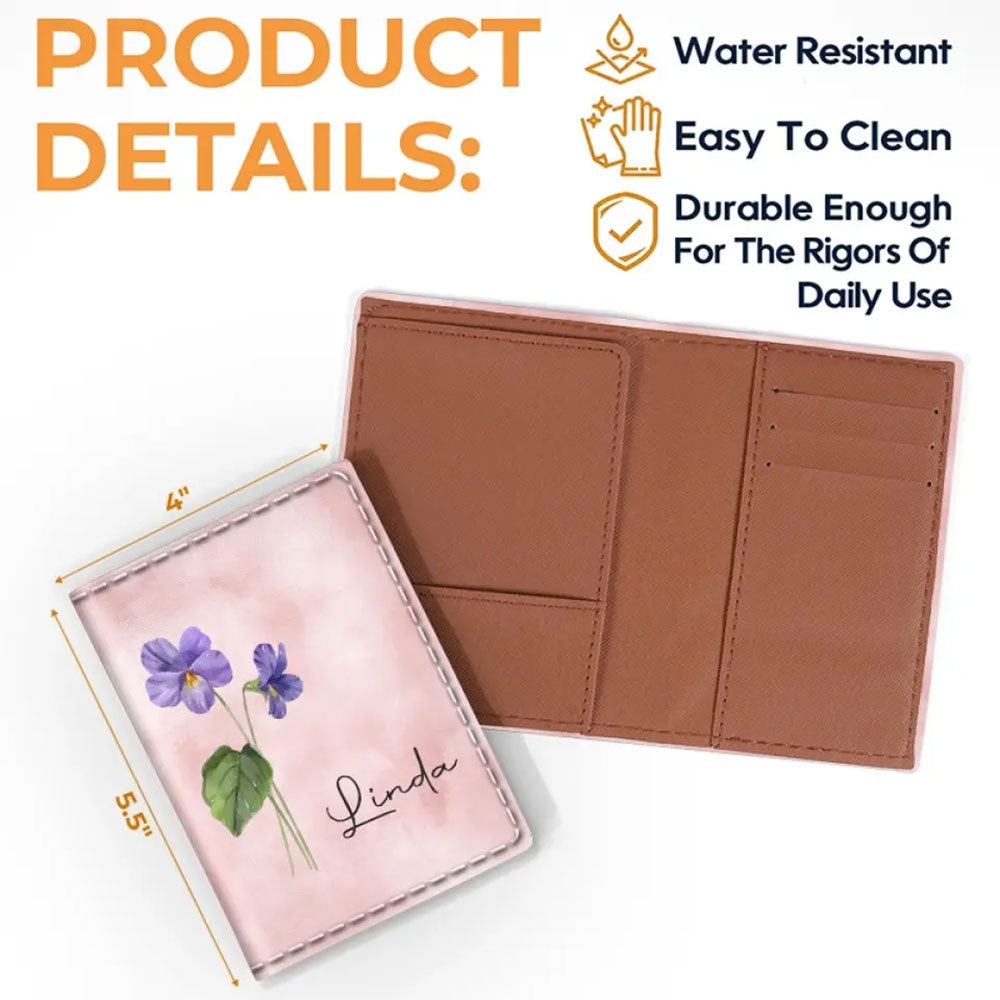May You Blossom Like A Flower - Personalized Passport Cover