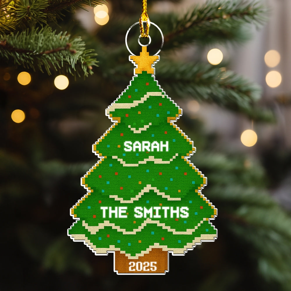 Custom Family Ornament, Christmas Gift for Family Members •  Lovely Family Tree - Personalized Acrylic Ornament