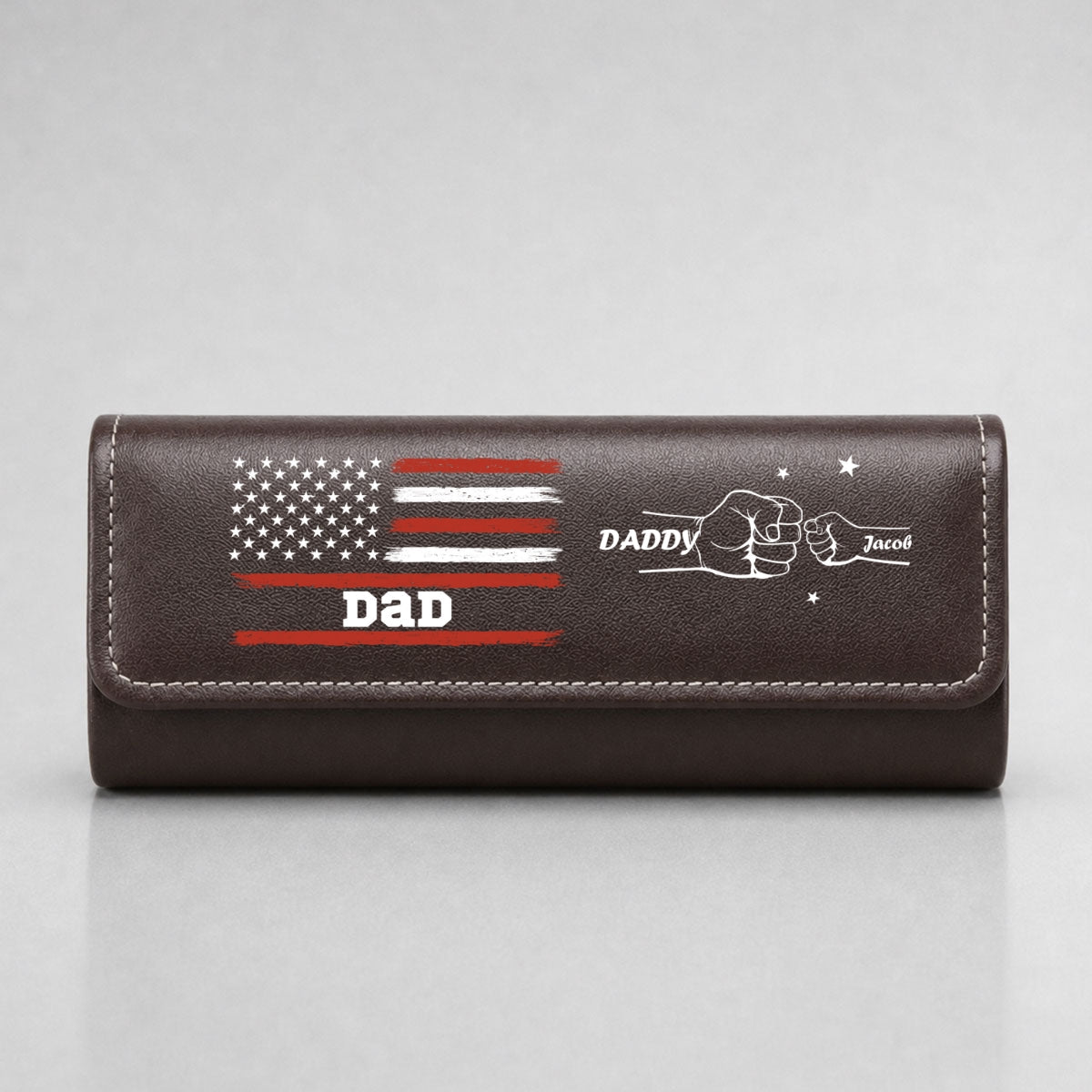 Papa Forever - Personalized Leather Eyeglass Case