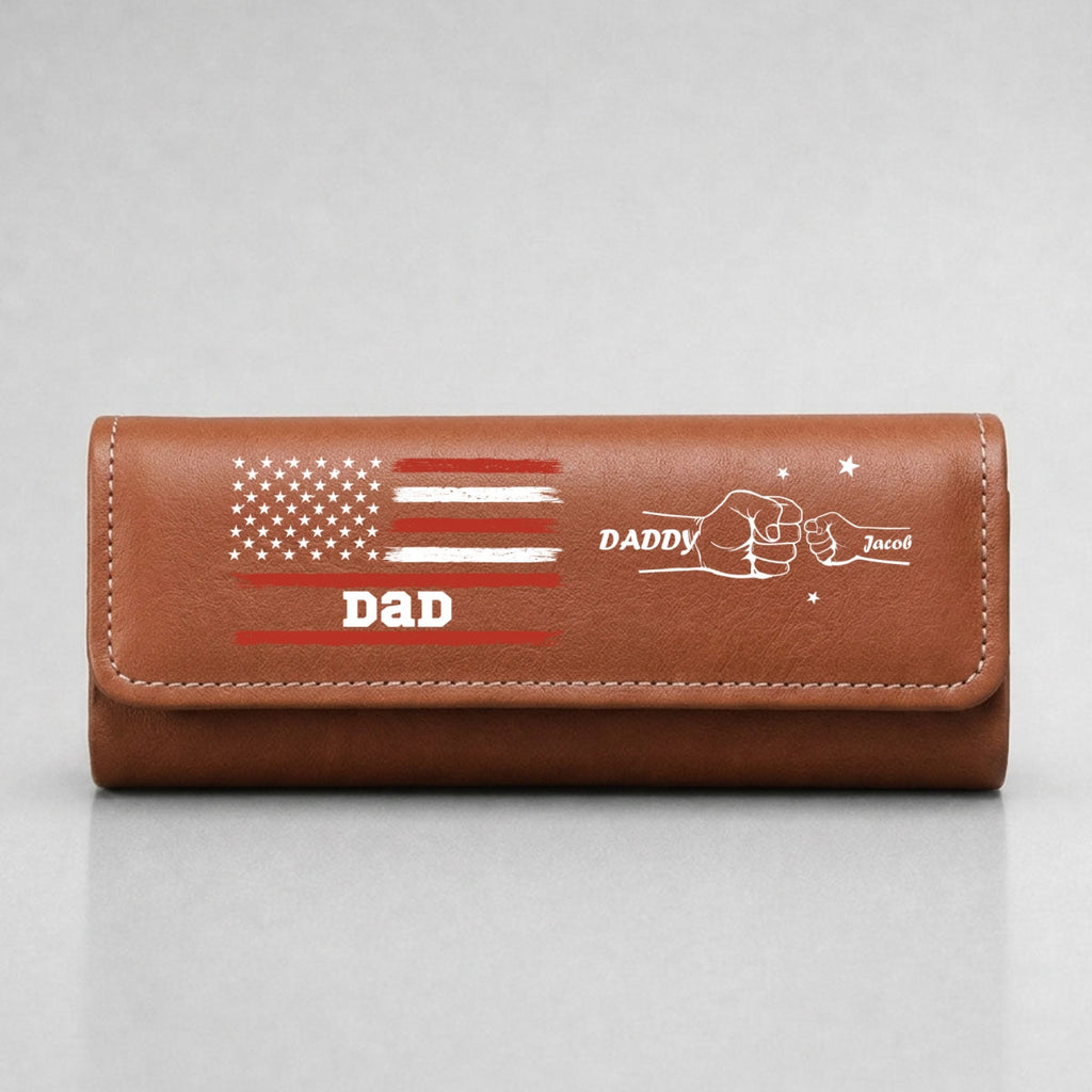 Papa Forever - Personalized Leather Eyeglass Case