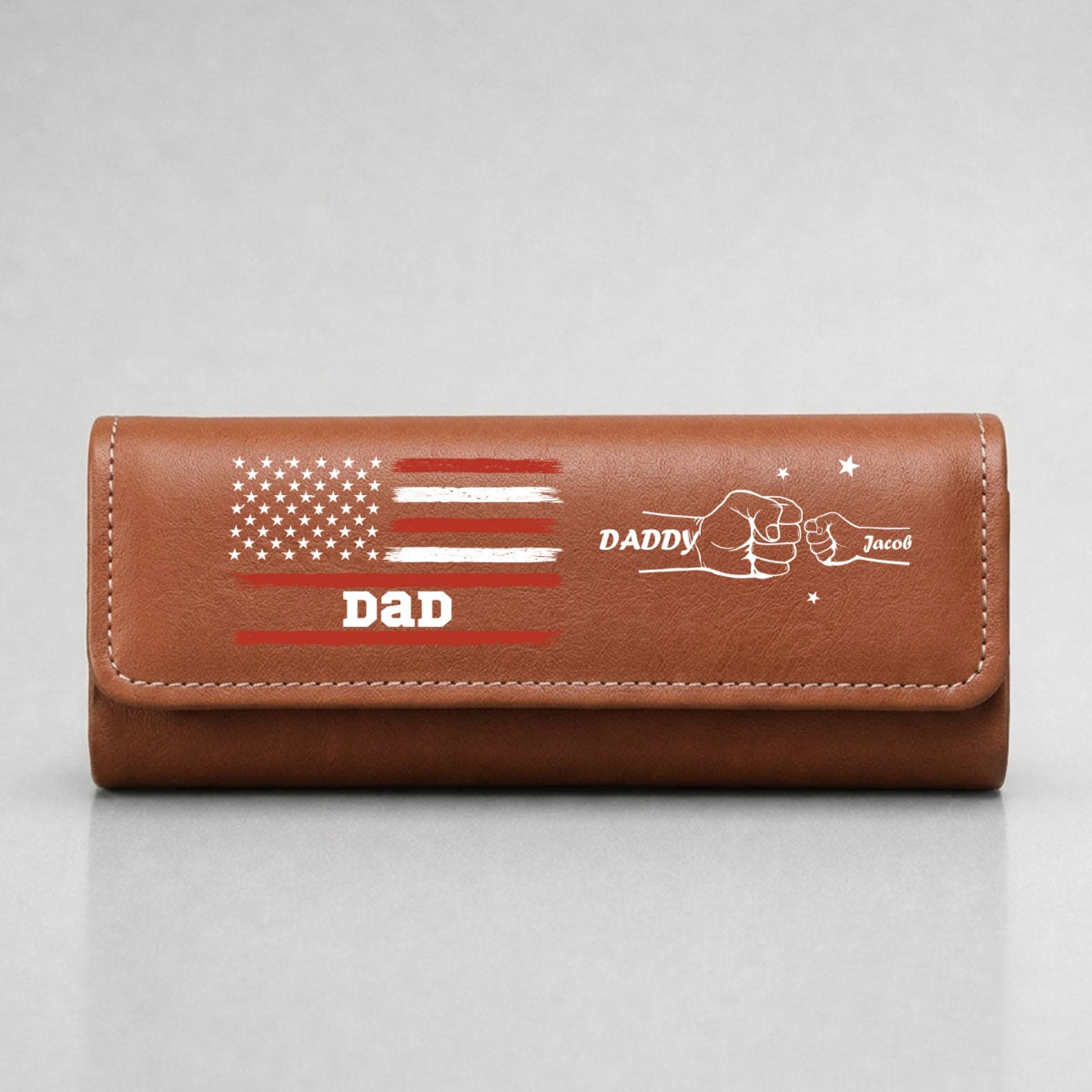 Papa Forever - Personalized Leather Eyeglass Case