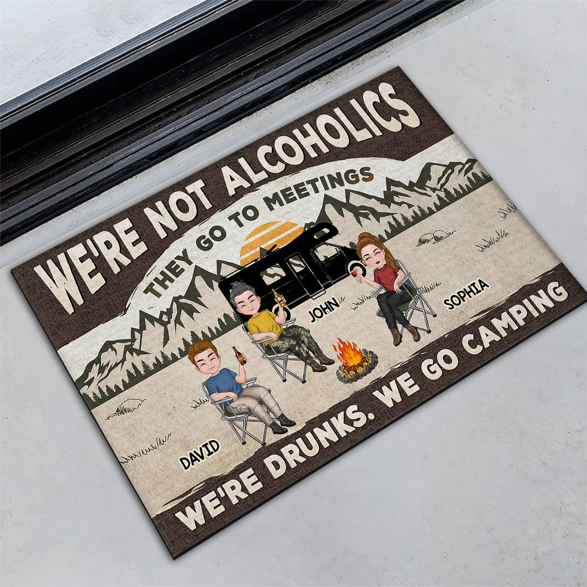 We Are Not Alcoholics - Personalized Doormat