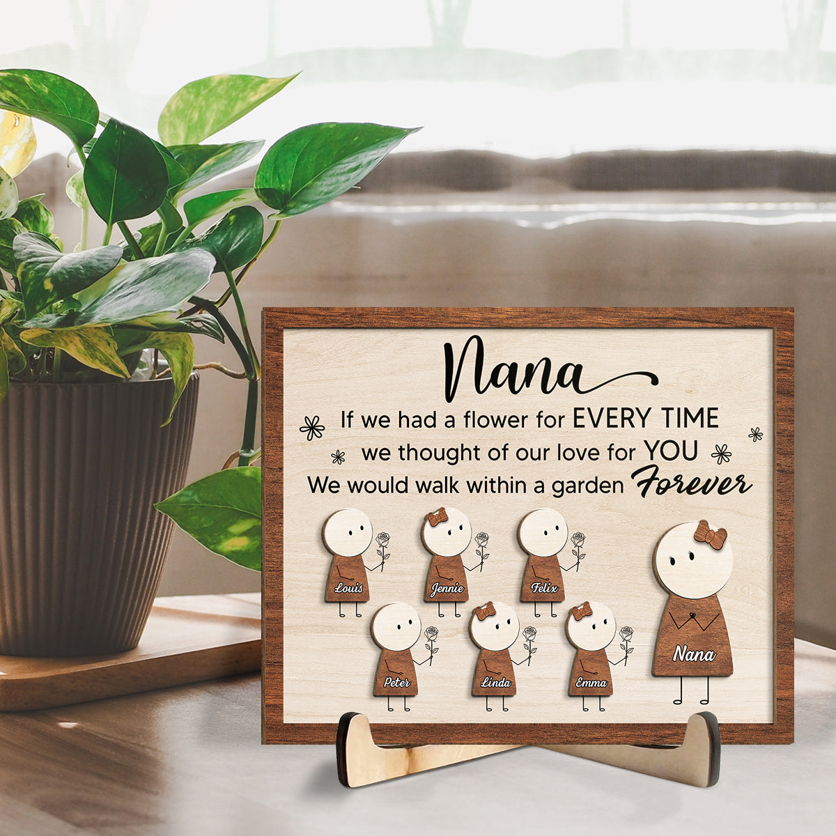 Custom Mother's Day Decor, Gift for Mom & Grandma • Our Love For You - Personalized Wooden Plaque