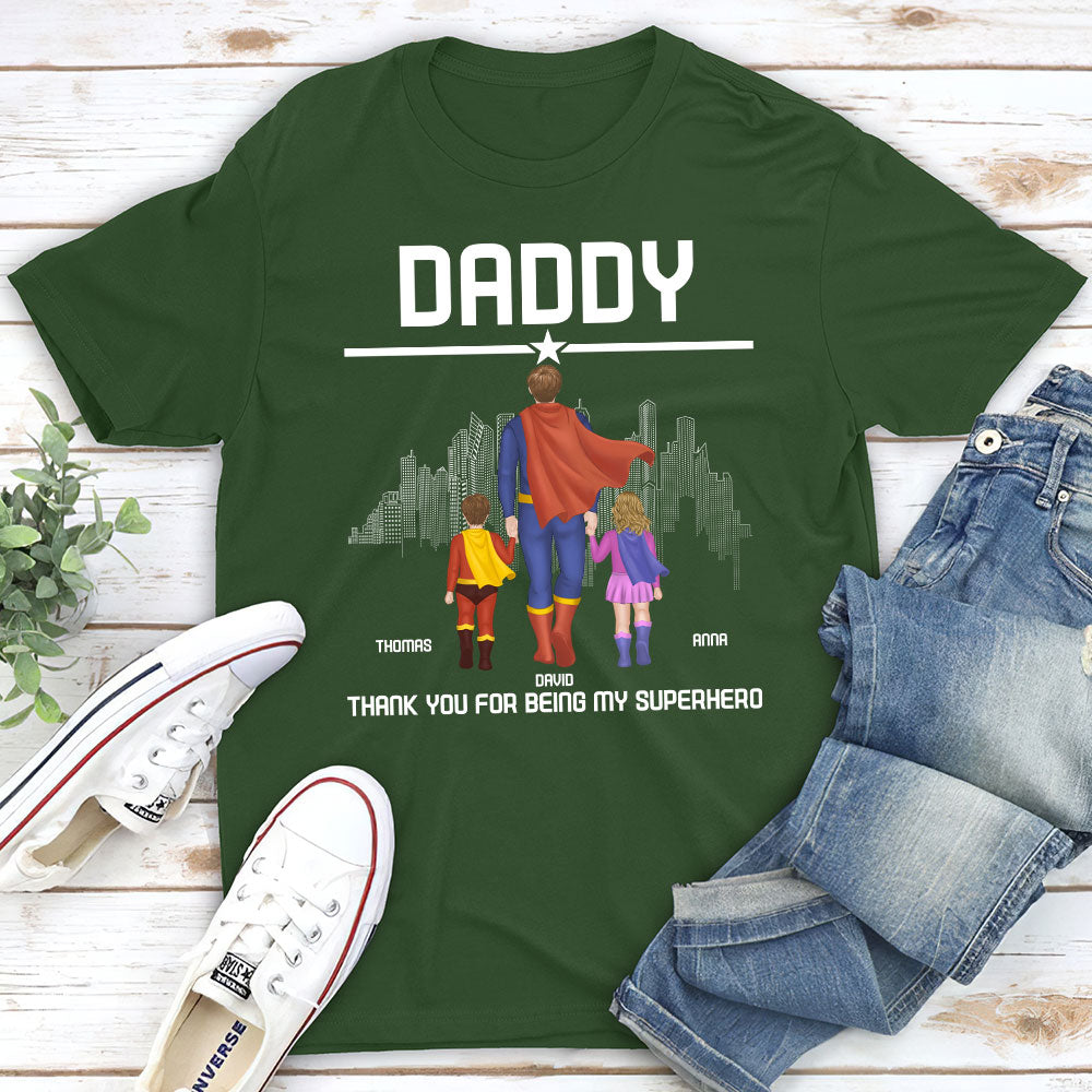 Custom Father's Day, Special Gift for Dad & Grandpa • Superhero Dad - Personalized Shirt