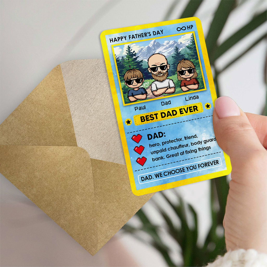 Best Dad Ever - Personalized Wallet Card