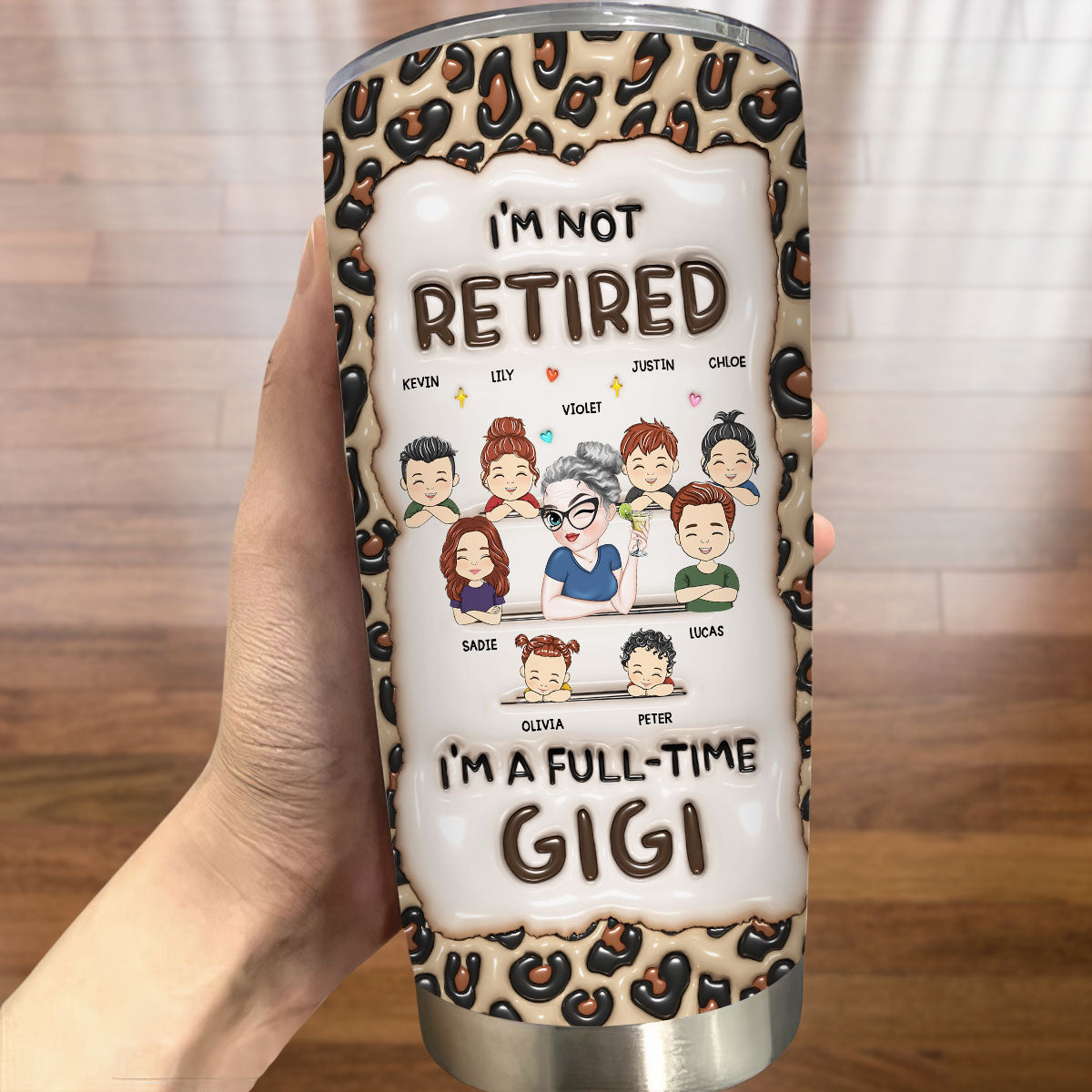 Custom Christmas Birthday Gifts For Grandma • Im Not Retired Im A Professional Grandma - Personalized 3D Inflated Effect Tumbler