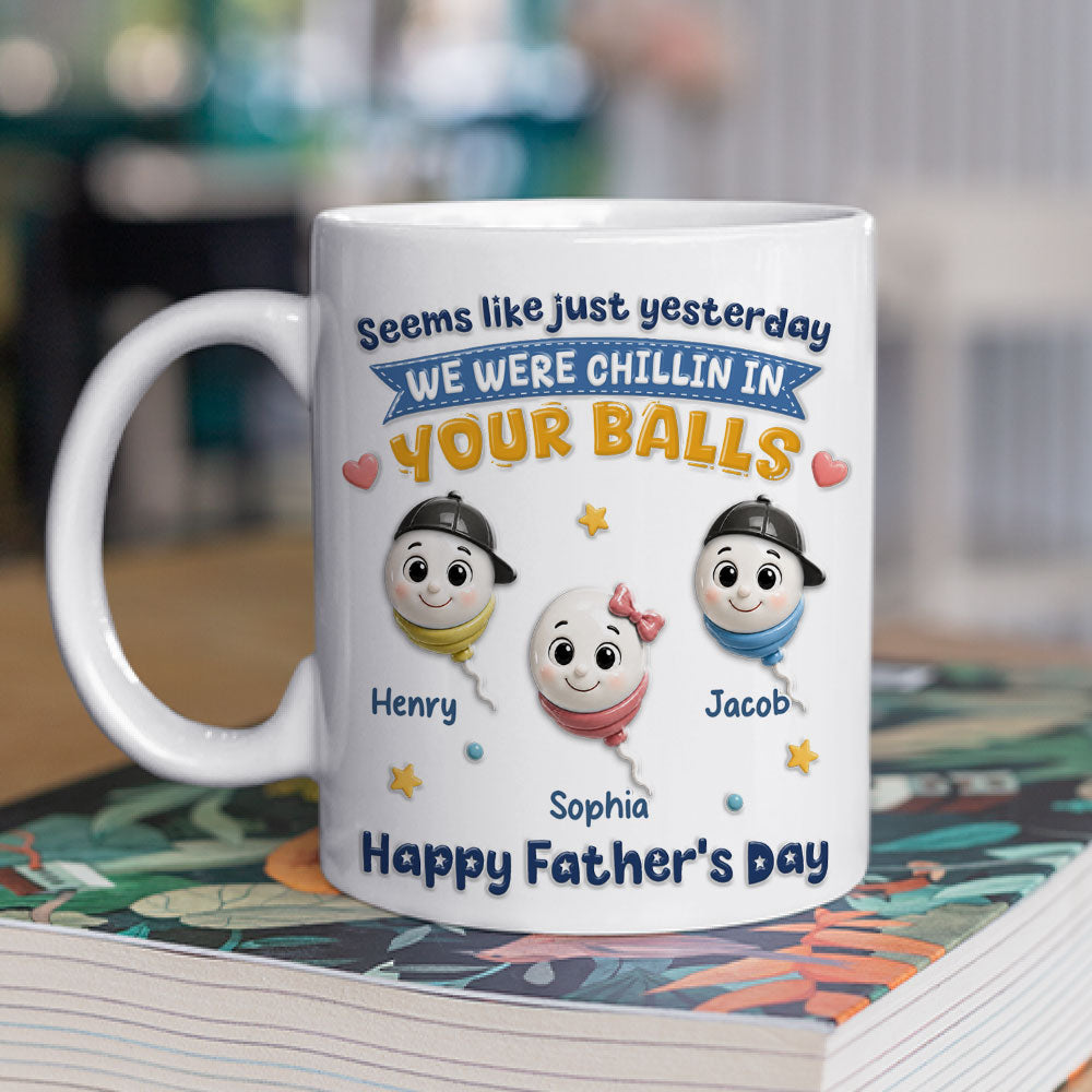 Custom Father's Day, Special Gift for Dad & Grandpa • Seems Like Just Yesterday - Personalized 3D Effect Mug