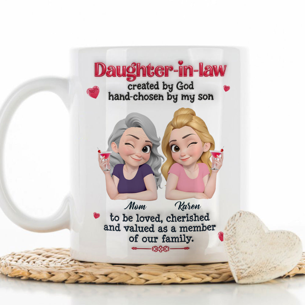 Custom Mother's Day Gift for Daughter • Forever Part Of Our Family - Personalized 3D Inflated Effect Mug