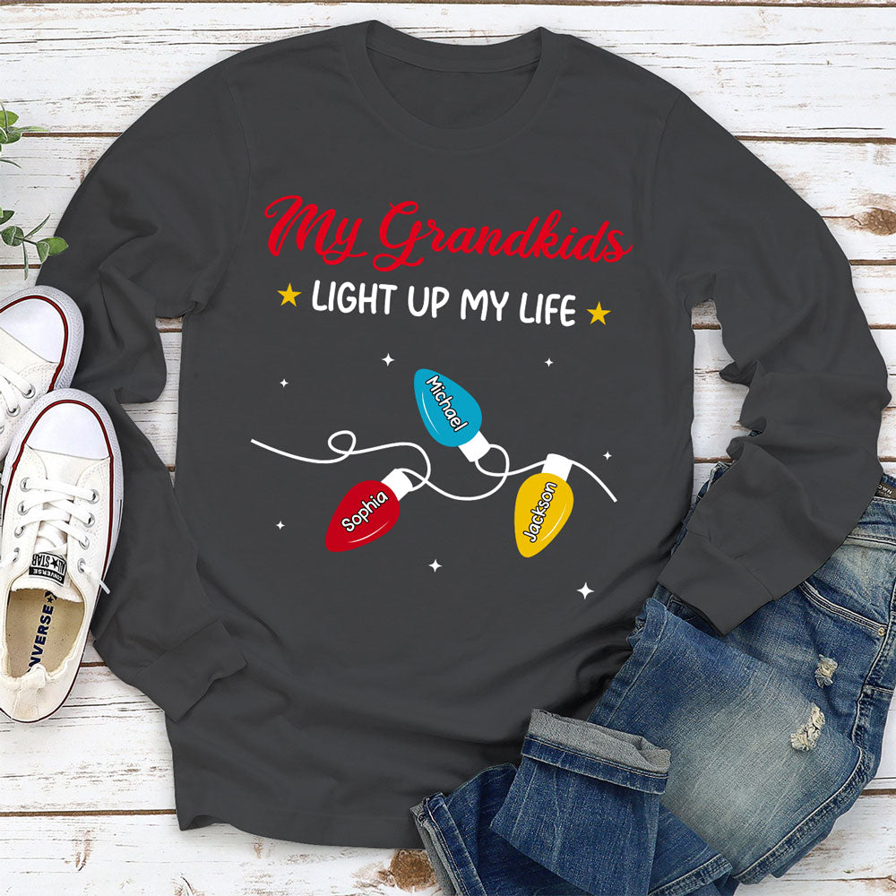 Custom Christmas & Birthday Gift for Grandma • The Light Of Grandma Life - Personalized Shirt