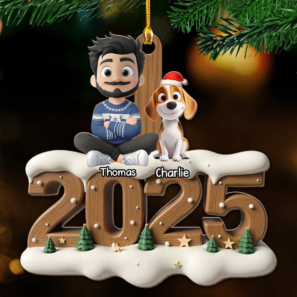Custom Family Ornament, Christmas Gift for Family Members •  As A Whole Family Now Onwards - Personalized 3D Effect Wood Ornament
