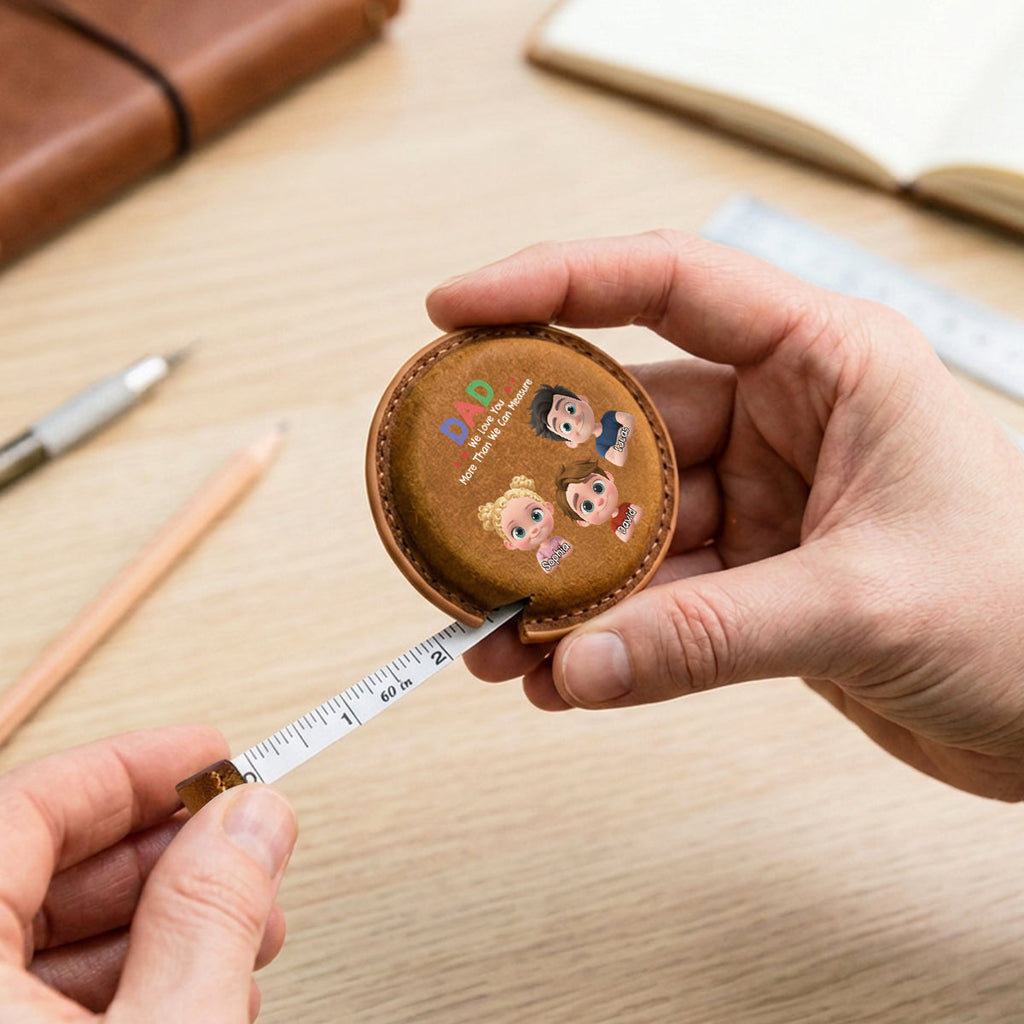 We Love You- Personalized Leather Tape Measure