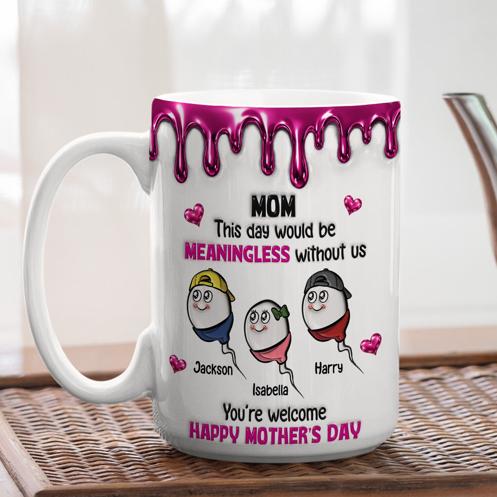 Custom Anniversary Keepsake Gifts For Couple • Without Us - Personalized 3D Inflated Effect Mug