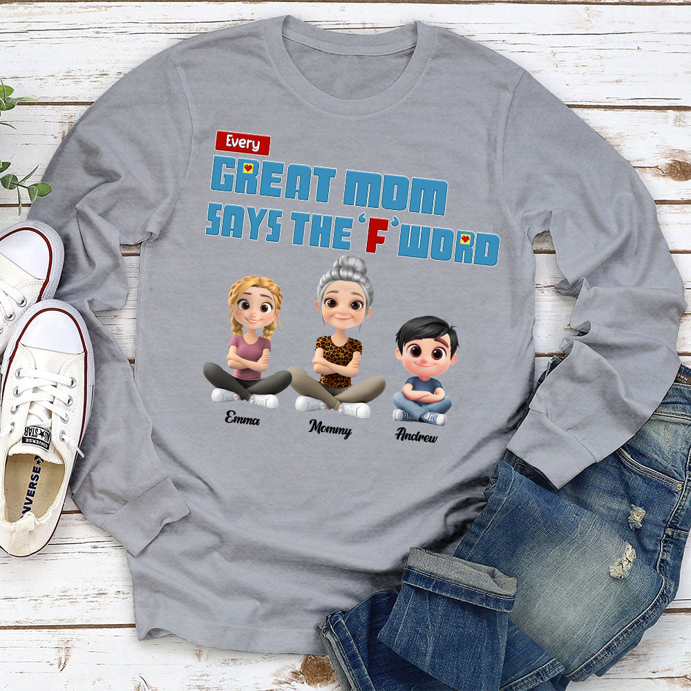 Custom Christmas Anniversary Keepsake Gifts For Wife • Every Great Mom Says F Word - Personalized Shirt