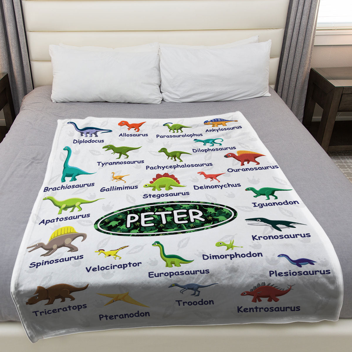 Dinosaurs - Personalized Fleece Blanket