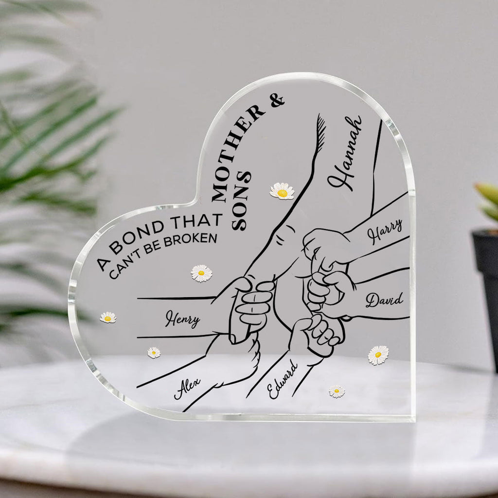 Custom Mother's Day Decor, Gift for Mom & Grandma • A Bond That Cannot Be Broken - Personalized Acrylic Plaque