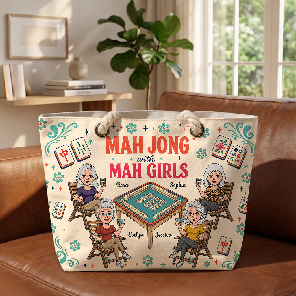 Lucky Tiles Lucky Life Always - Personalized Beach Bag