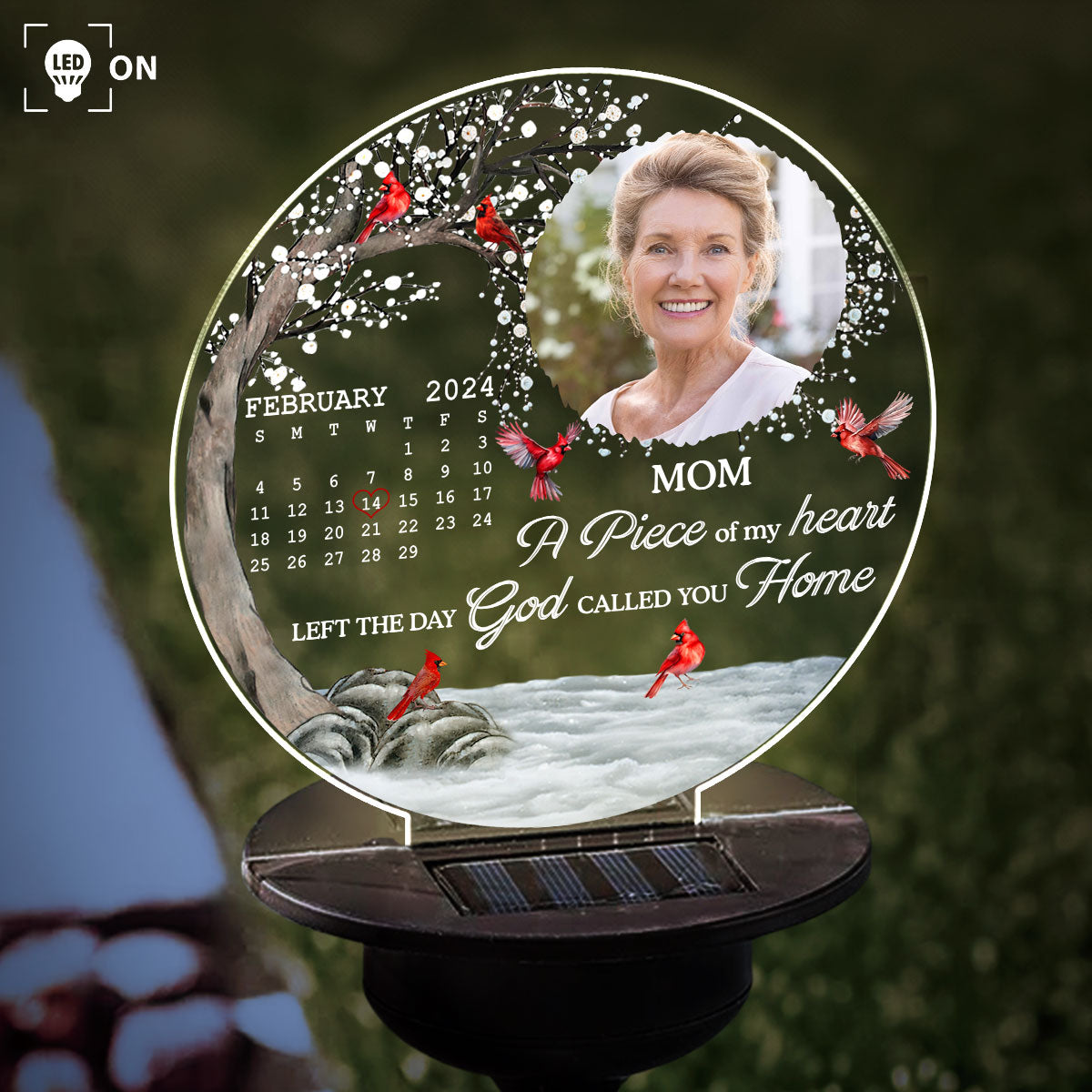 My Heart Changed Forever - Personalized Solar Light