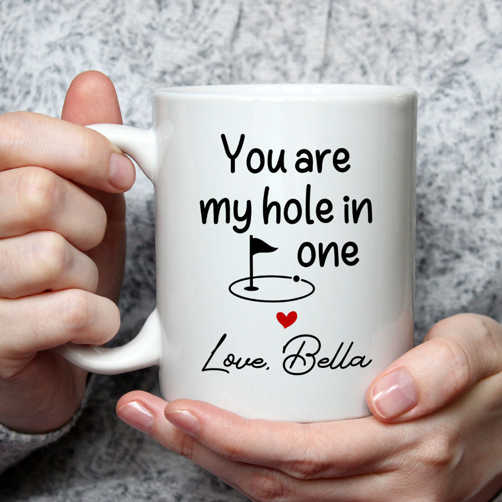 Custom Anniversary Keepsake Gifts For Couple • My Hole In One - Personalized Coffee Mug