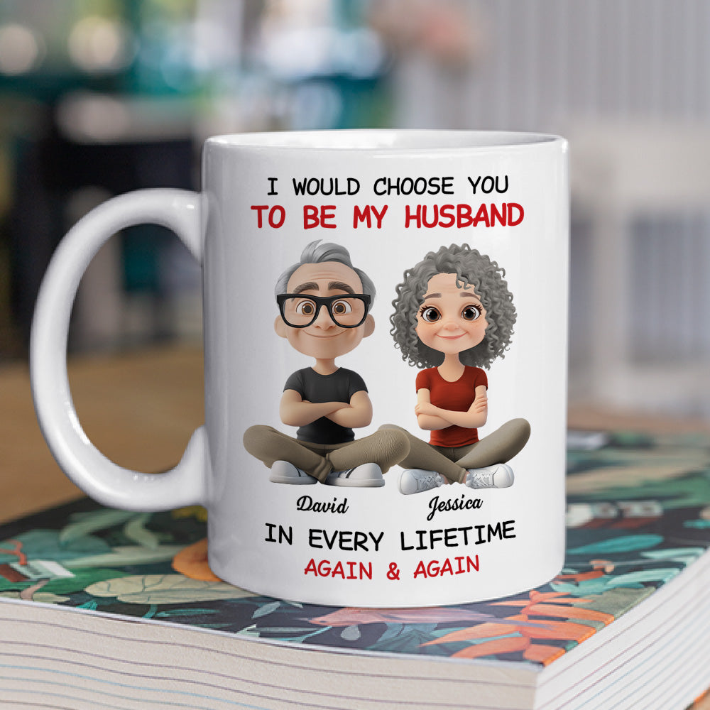Custom Anniversary Keepsake Gifts For Couple • Always Choose You My Husband - Personalized Coffee Mug