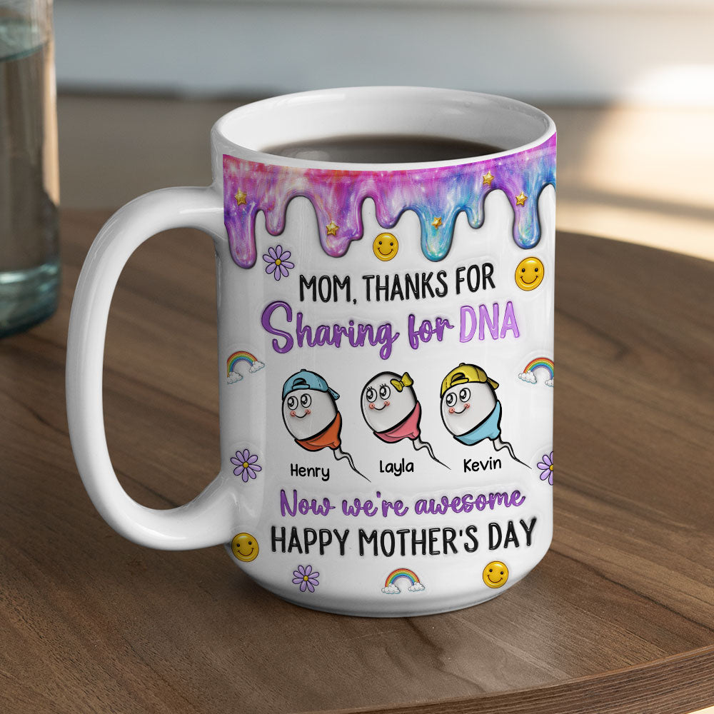 Custom Mother's Day Gift for Mom & Grandma • Now We Are Awesome - Personalized 3D Inflated Effect Mug