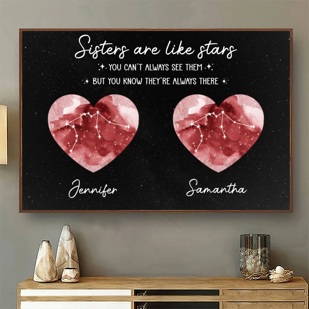 Good Friends Are Like Stars - Personalized Poster
