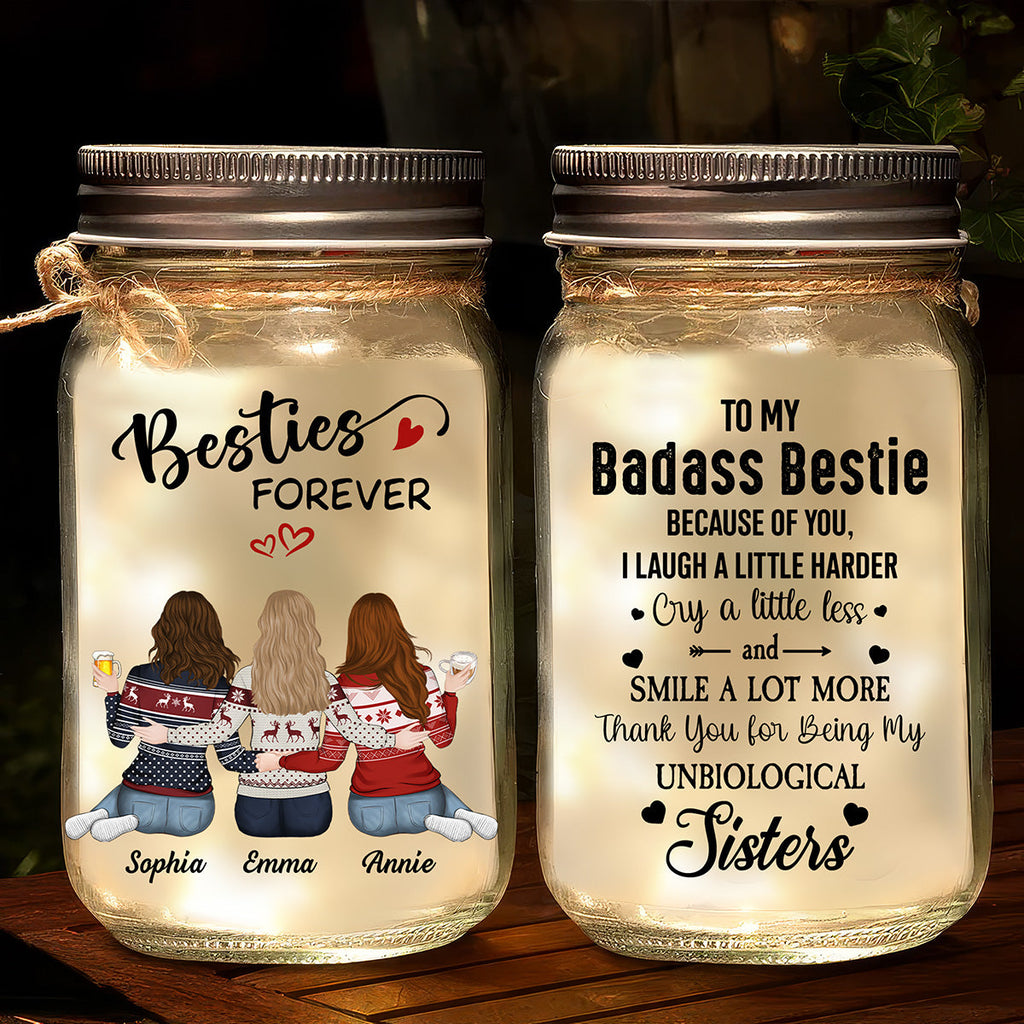 Besties Forever - Personalized Mason Jar Light