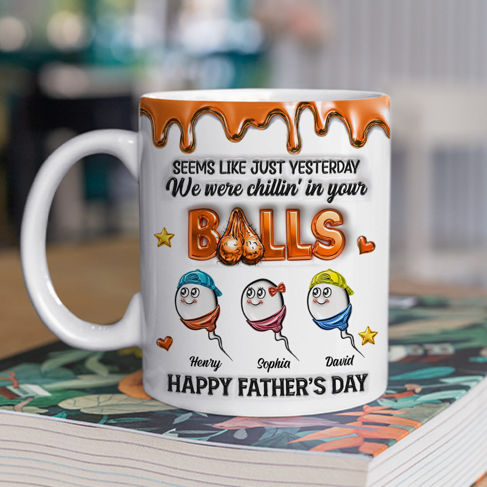 Custom Christmas & Birthday Keepsake Gift • Chill In Your Balls - Personalized 3D Inflated Effect Mug