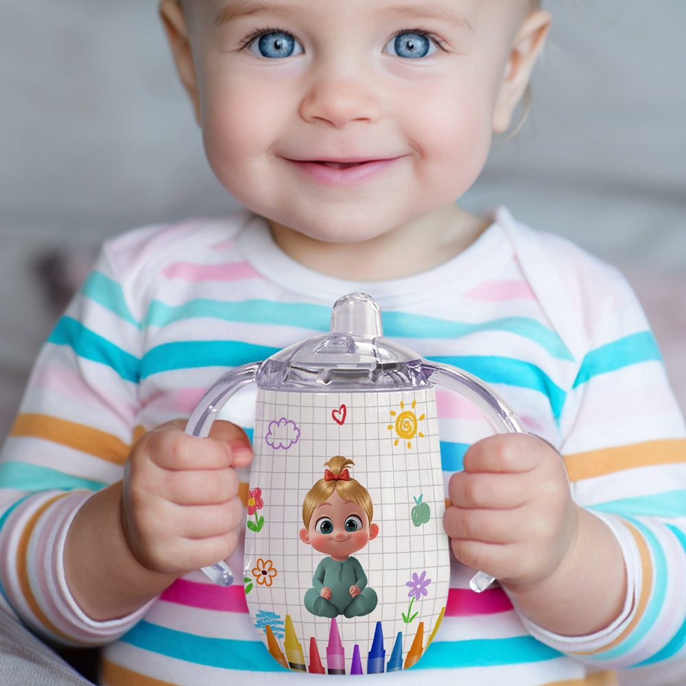 Lovely Baby - Personalized Sippy Cup With Handles