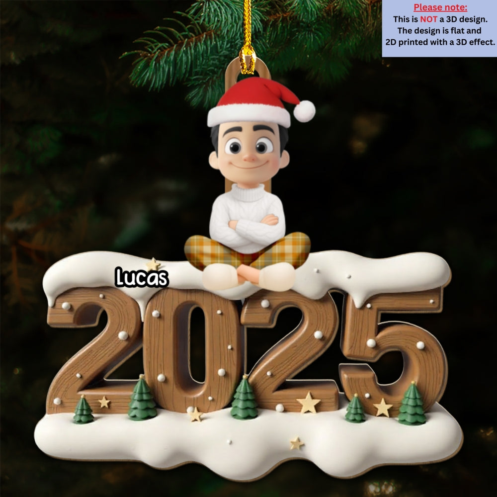 Custom Family Ornament, Christmas Gift for Family Members •  Family Now Onwards General Version - Personalized 3D Effect Wood Ornament