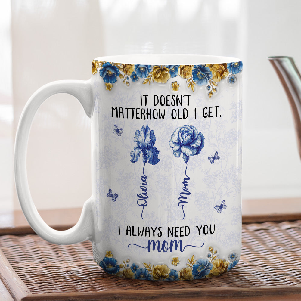 Custom Mother's Day Gift for Mom & Grandma • Always Need You Mom - Personalized Coffee Mug