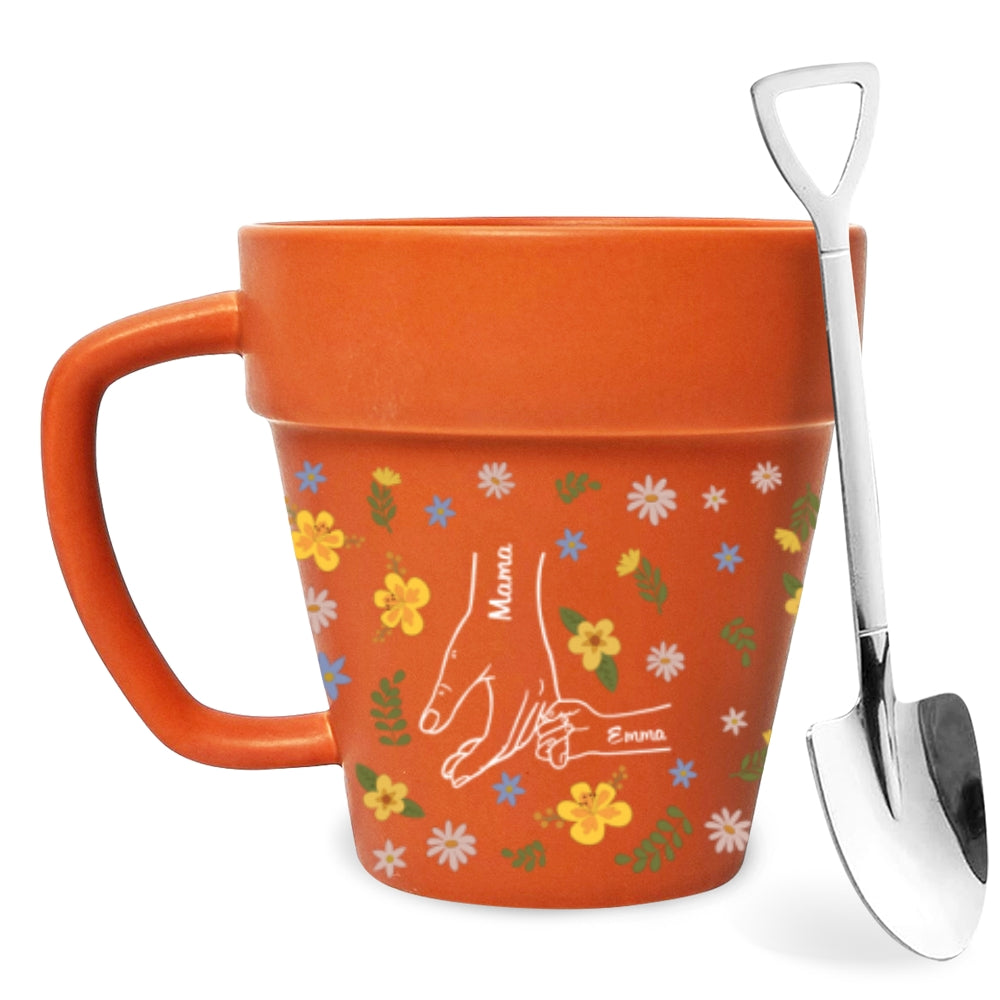Custom Christmas & Birthday Gift For Grandma • You Hold Our Hearts - Personalized Plant Pot Mug