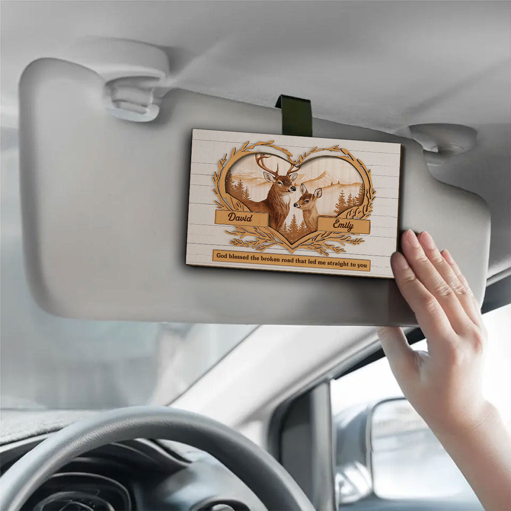 Led Me Straight To You - Personalized Car Visor Clip