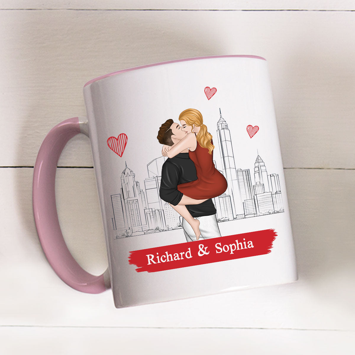 Custom Anniversary Keepsake Gifts For Couple • I Love You Then And Still - Personalized Accent Mug
