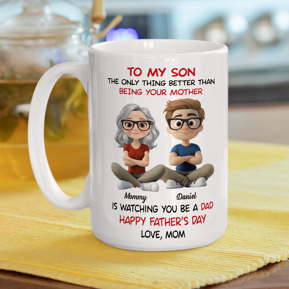 Custom Father's Day Gift For Son • To My Son Cartoonize - Personalized Coffee Mug