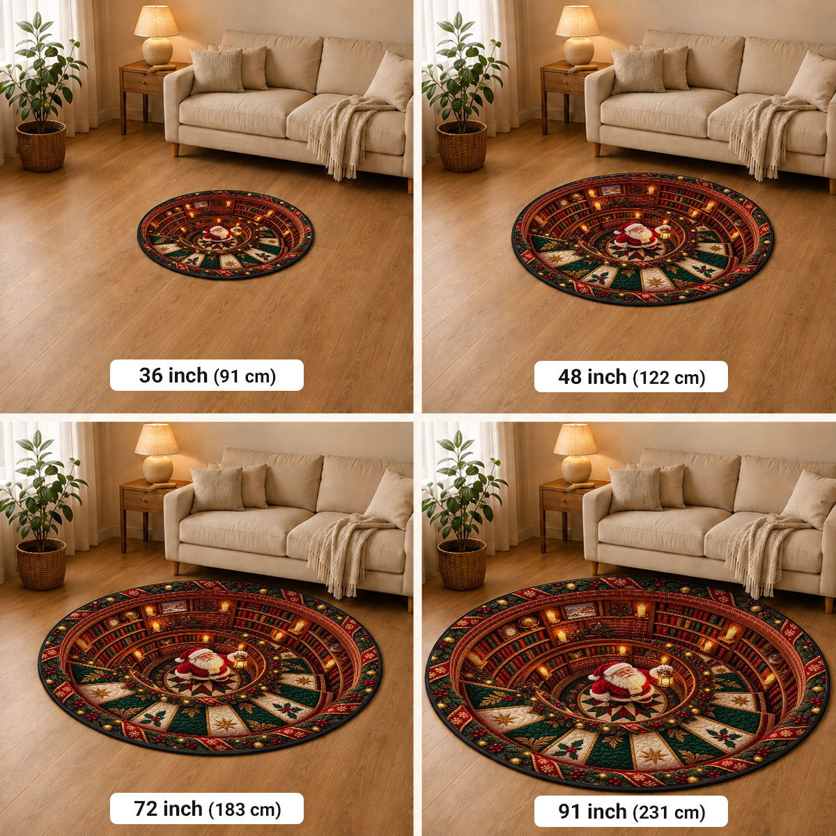 Christmas Cozy Home - Personalized Quilted Mat