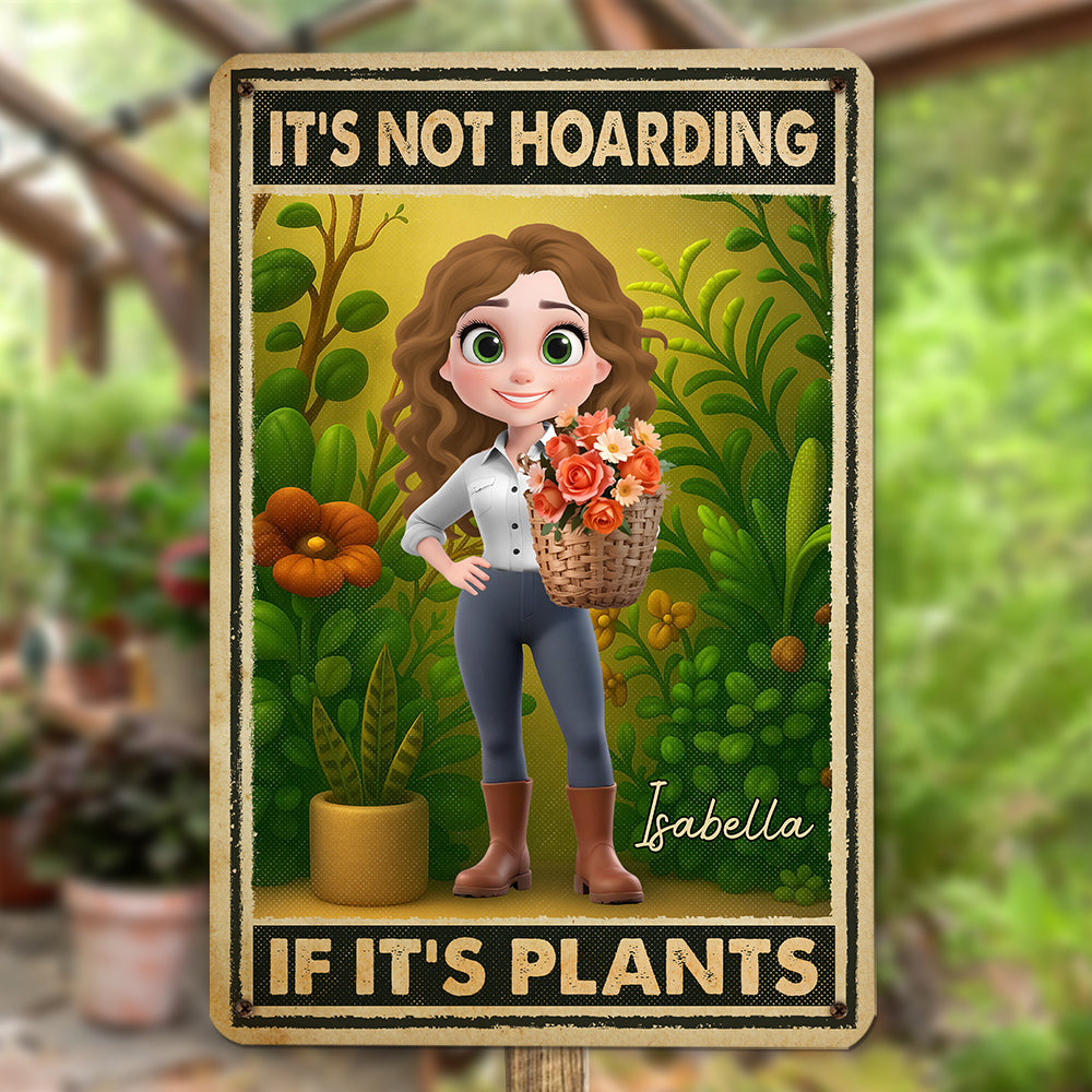 Custom Self-Care Garden Sign, Outdoor Lawn & Plant Decor • My Green Friends Bring Joy - Personalized Metal Sign