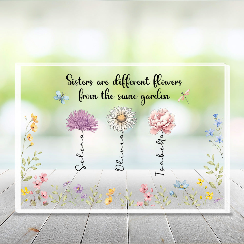 Custom Friendship Decor, Christmas Birthday Gifts For Best Friend • Sisters Make The World Beautiful - Personalized Acrylic Plaque