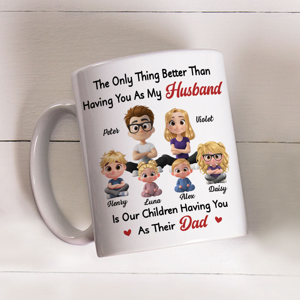 Custom Anniversary Keepsake Gifts For Couple • Having You As My Husband 2 - Personalized Coffee Mug