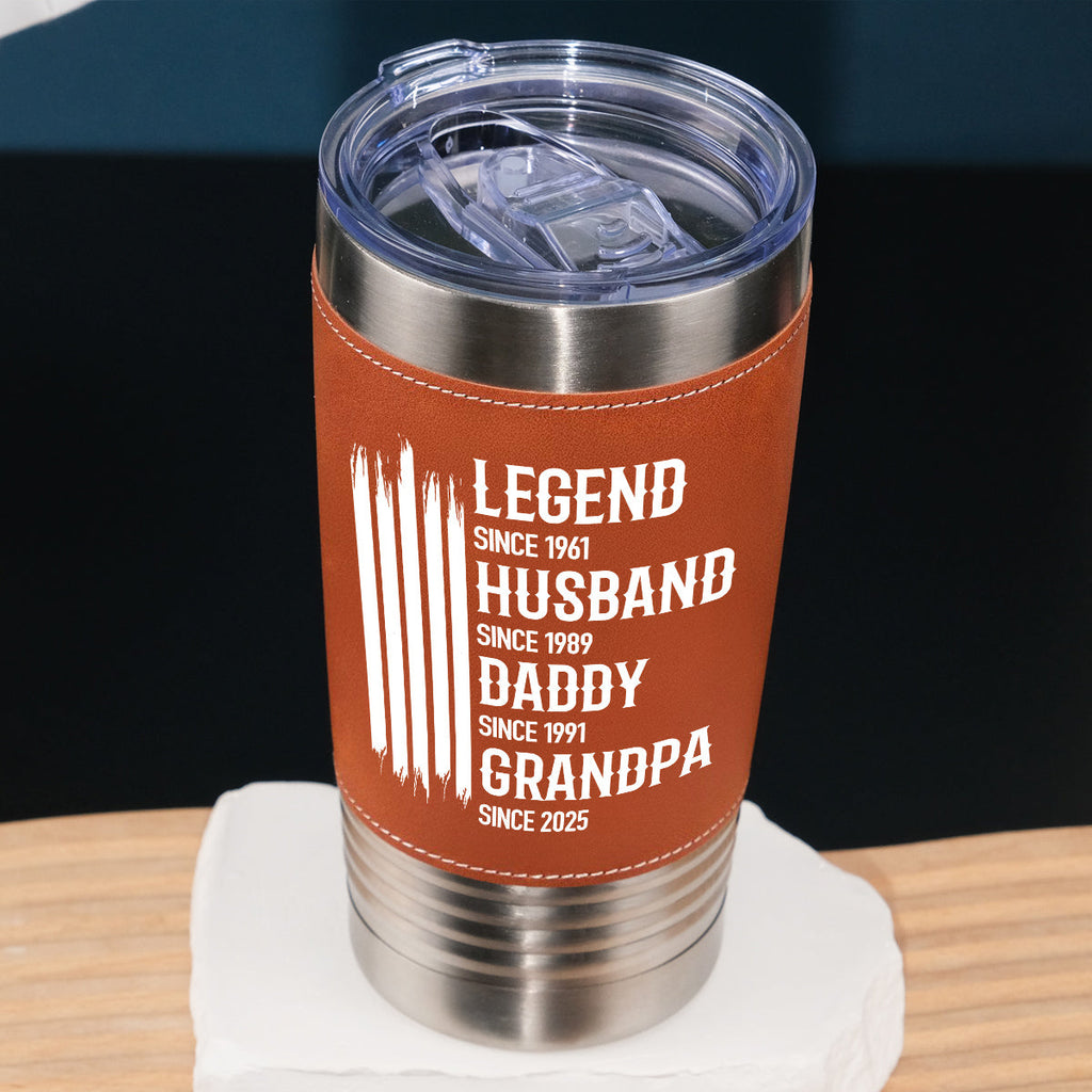 The Original Legend - Personalized Leather Tumbler